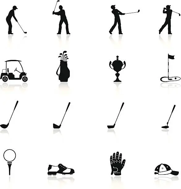 Vector illustration of Golf Icon Set