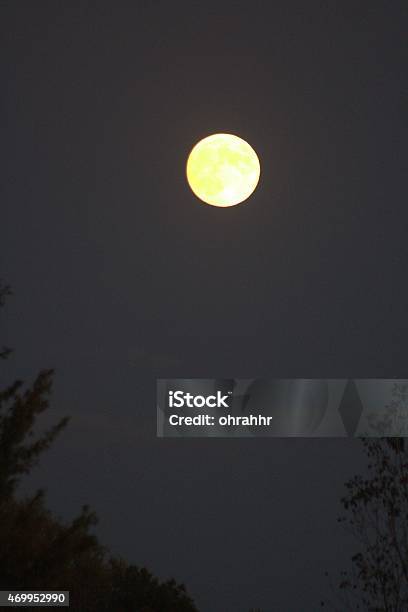 Niedrig Hängende Moon Stockfoto und mehr Bilder von 2015 - 2015, Abenddämmerung, Astronomie