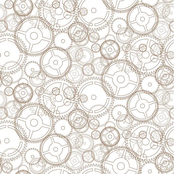 Vector illustration of Gear seamless pattern