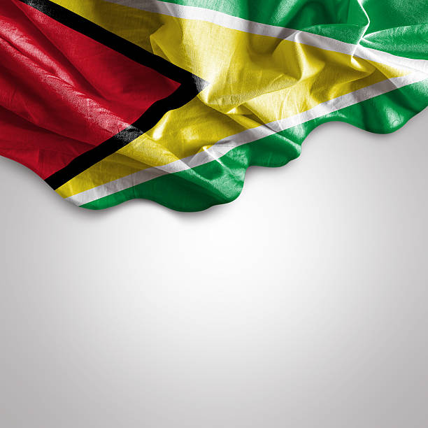 winken flagge von guyana - flag of guyana stock-fotos und bilder