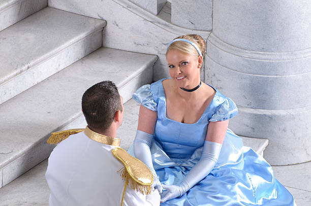 Cinderella and Prince Charming stock photo