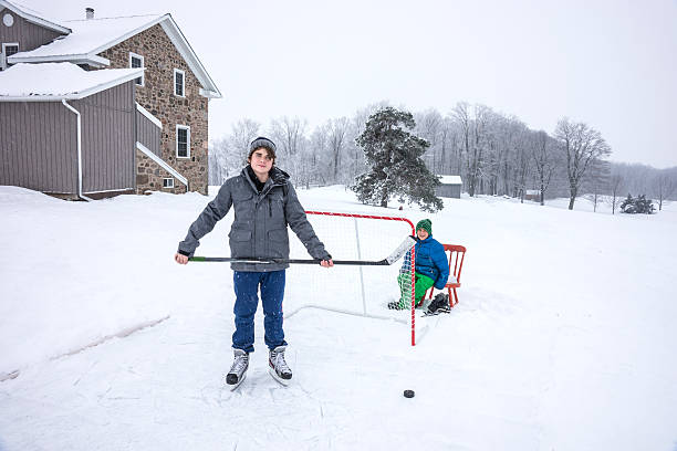 istock Getting ready to skate on an outdoor rink 469957247