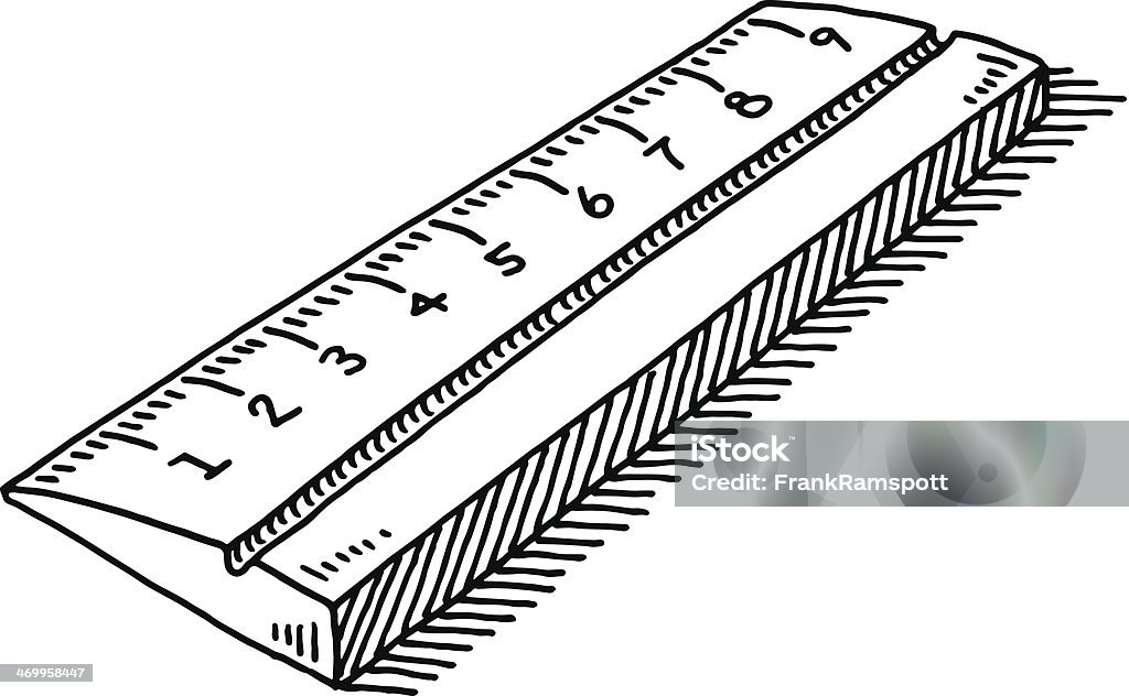 Ruler Symbol Drawing Stock Illustration - Download Image Now