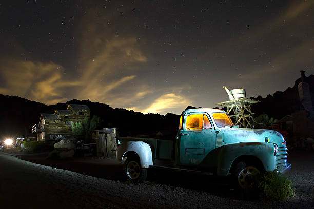 istock Abandoned Truck in Ghost Town 469958644