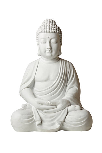 istock Buddha in lotus position, isolated on white background. 469958971