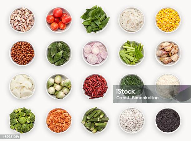 Composite With Varieties Of Ingredients Stock Photo - Download Image Now - 2015, Cooking, Corn