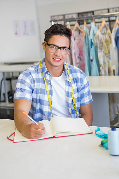 istock Fashion student with glasses taking notes 469961174