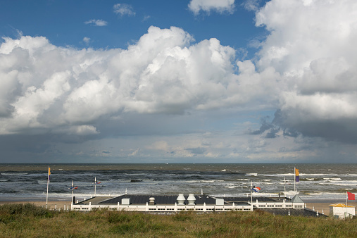 coastal view of zandvoort aan zee at holland netherland