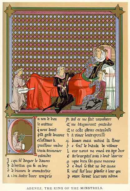 adenez minstrels のキング - manuscript medieval medieval illuminated letter old点のイラスト素材／クリップアート素材／マンガ素材／アイコン素材