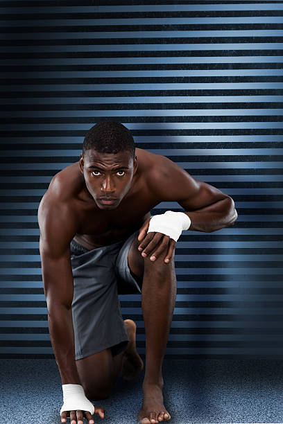 istock Composite image of fit muscular man 469976774