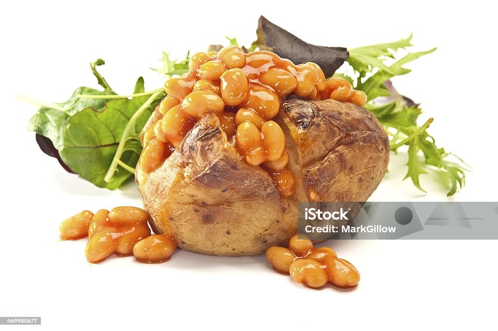 Giacca di patate e fagiolini - Foto stock royalty-free di Alimentazione sana