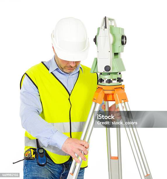 Foto de Engenheiro Profissional e mais fotos de stock de Tripé - Tripé, Ajustar, Arquiteto