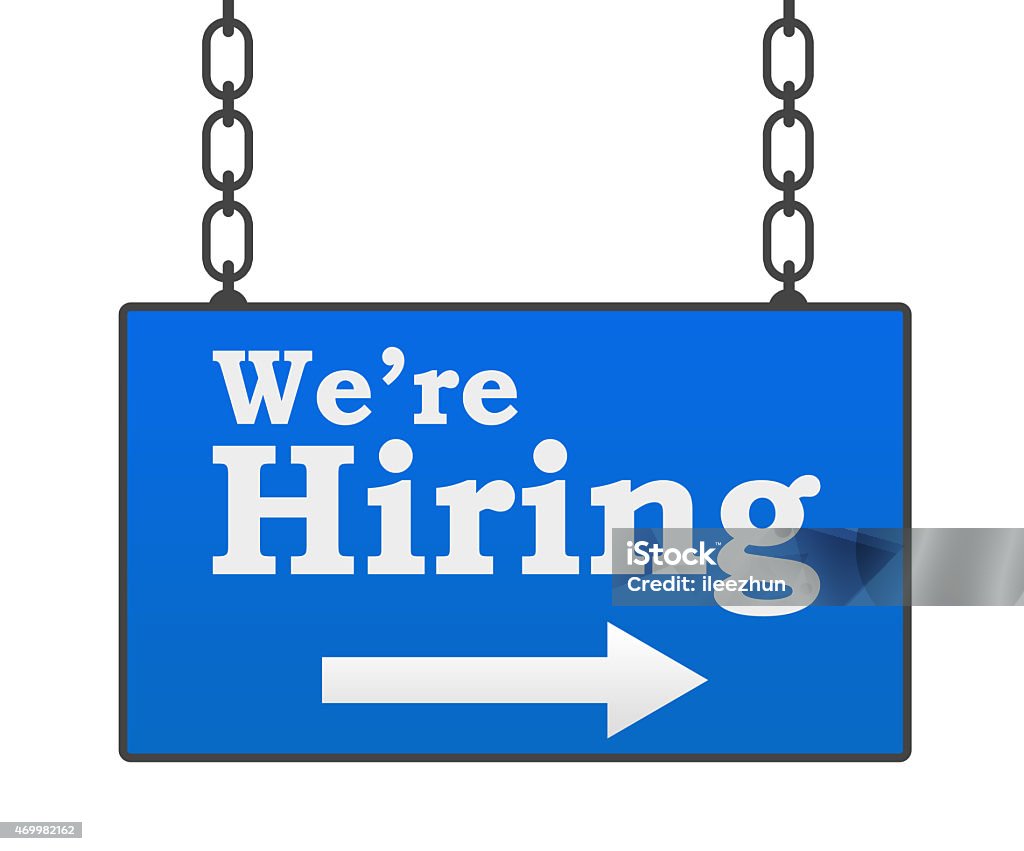 We Are Hiring Hanged Signboard We are hiring concept image with text over signboard. 2015 Stock Photo