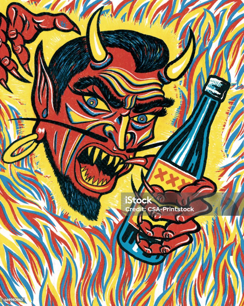 Devil H lt Eine Flasche Stock Vektor Art Und Mehr Bilder Von Teufel devil-h-lt-eine-flasche-stock-vektor-art-und-mehr-bilder-von-teufel