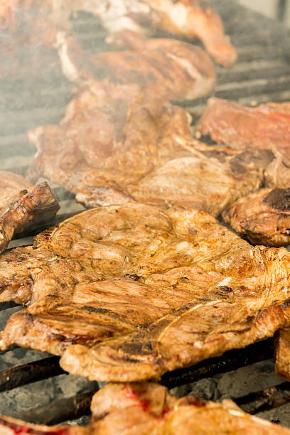 istock Grilled chops to the steaming hot ember 469986902