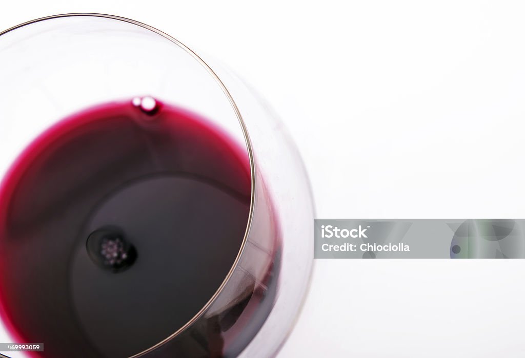 Copa de vino tinto de vista superior - Foto de stock de Arriba de libre de derechos