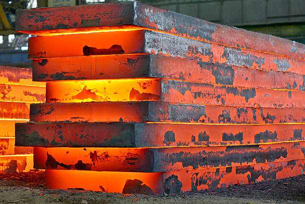 stack of heavy plates stock photo