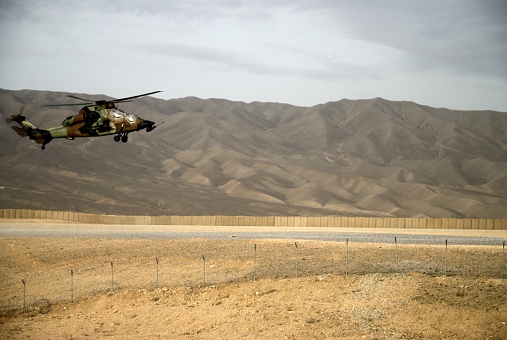 Attack helicopter on Mission in Afghanistan.
