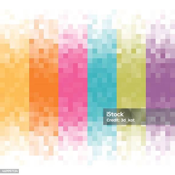 Abstract Pixel Background Stock Illustration - Download Image Now - 2015, Abstract, Backgrounds