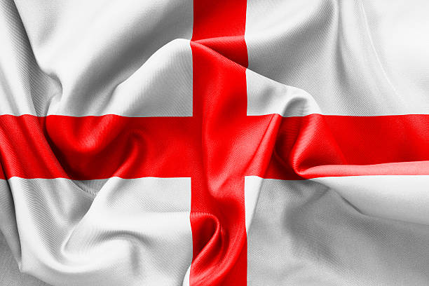 st georges cross drapeau anglais - english flag st george flag flying photos et images de collection