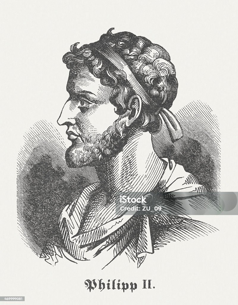 Philip II of Macedon - Lizenzfrei König Philipp II. von Spanien Stock-Illustration