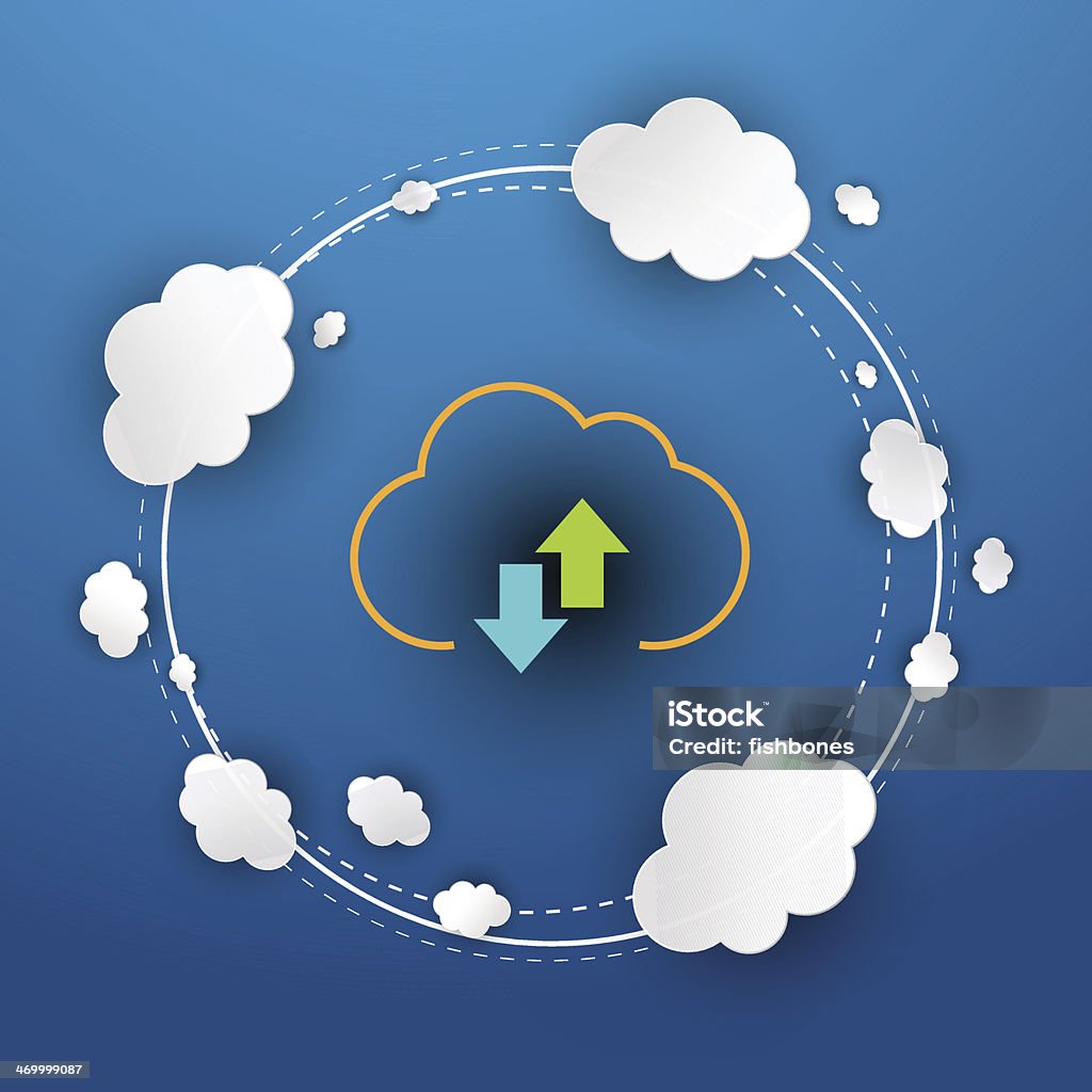 Cloud Computing - Lizenzfrei Cloud Computing Vektorgrafik