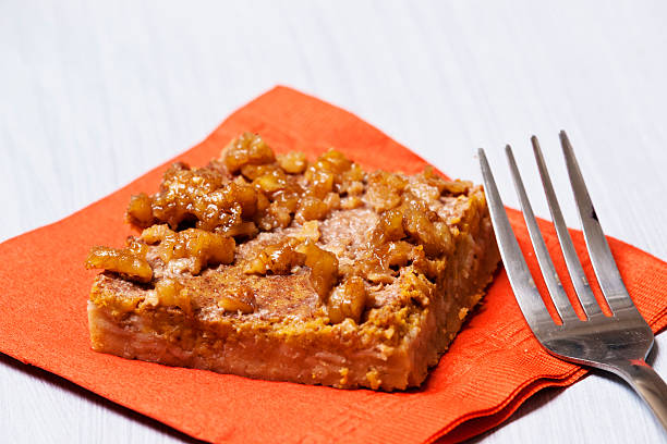 istock Fresh homemade pumpkin snacking bars on an orange napkin 470000449