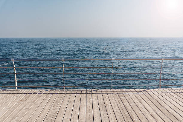 istock wooden pier and sea view 470001068