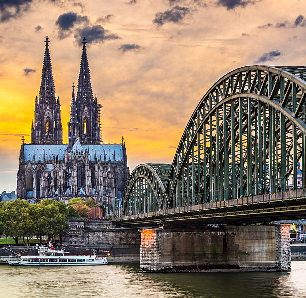 istock Cathedral and bridge in Cologne, Germany 470001349
