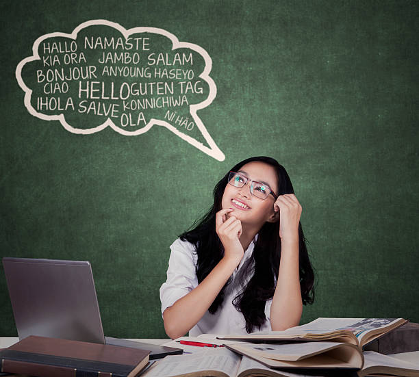 istock Teenage girl learning foreign languages 470001998