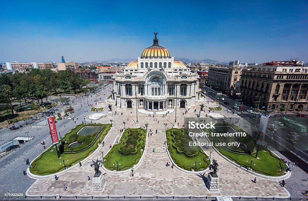 Palacio De Bellas Artes In Mexico City, Mexico The Palacio de Bellas Artes in downtown Mexico City on a sunny day. Mexico City Stock Photo