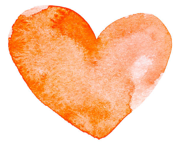 istock Watercolor painted red heart 470002815