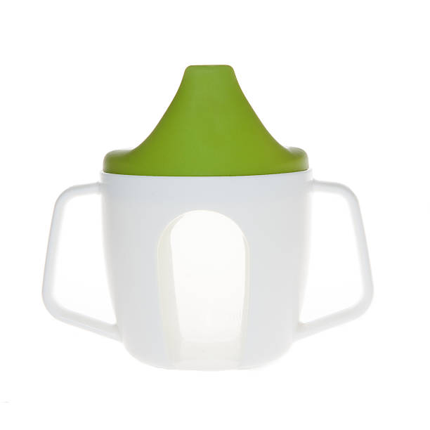 istock Plastic cup Bottle for Kids with green lid. 470003251