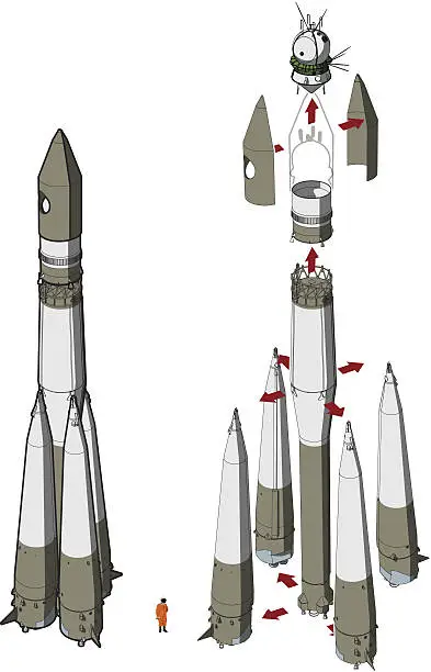 Vector illustration of Space Rocket infographics
