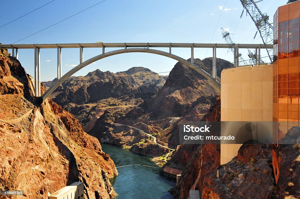 フーバーダム、ブリッジは、アリゾナ/ネヴァダ州境 - アメリカ合衆国のロイヤリティフリーストックフォト