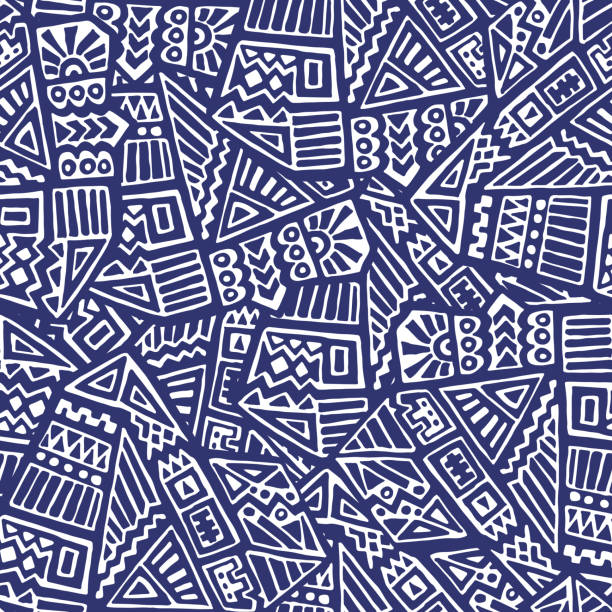 ilustrações de stock, clip art, desenhos animados e ícones de étnicas sem costura padrão - latino americano