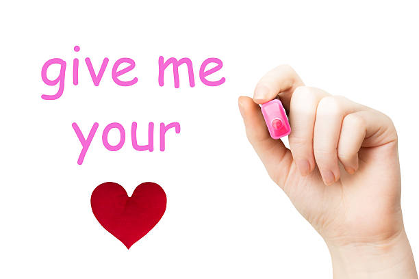 istock give me your heart, pink marker 470010361