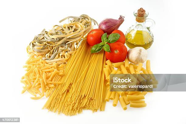 Raw Italian Pasta Stock Photo - Download Image Now - Bow Tie Pasta, Close-up, Collection