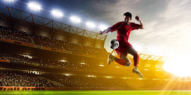 istock Soccer player in action panorama 470017572