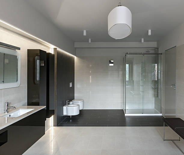 Luxury bathroom interior stock photo