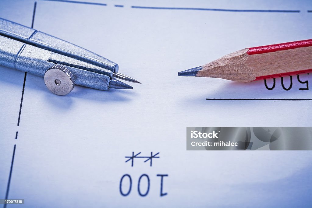 very close up view compass and pencil learning concept very close up view compass and pencil learning concept   2015 Stock Photo