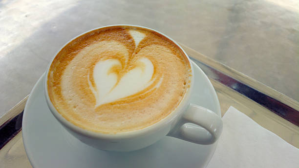 istock Cup of coffee with heart shape 470022633