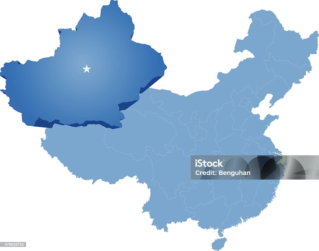 China - Xinjiang Uyghur Autonomous Region - Royalty-free China - Oost-Azië vectorkunst