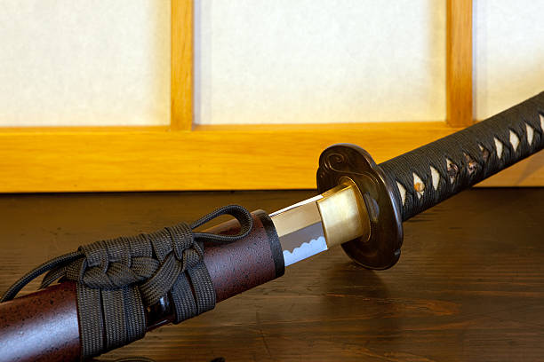 istock Katana in Japanese room 470022938