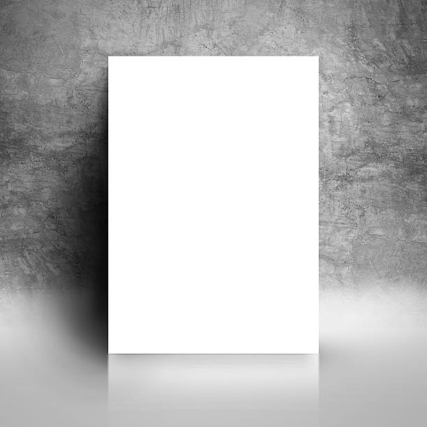 istock Blank White Poster Mock Up Leaning on Grunge Studio Wall 470023178