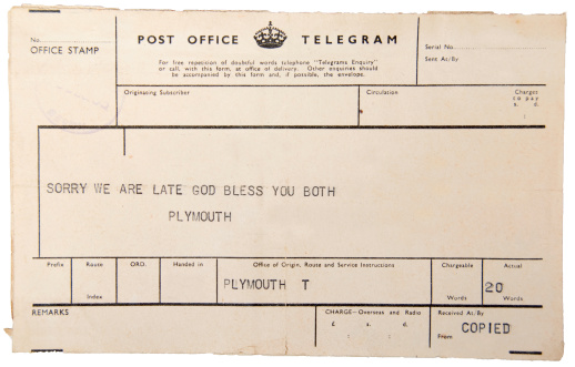 Vintage telegrama photo