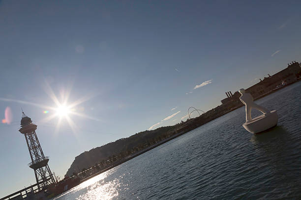 Barcelona - Port Vell sea view stock photo