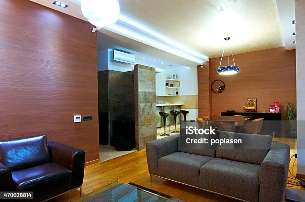 Interior Of A Large Luxury Living Room Stock Photo - Download Image Now - 2015, Apartment, Architecture