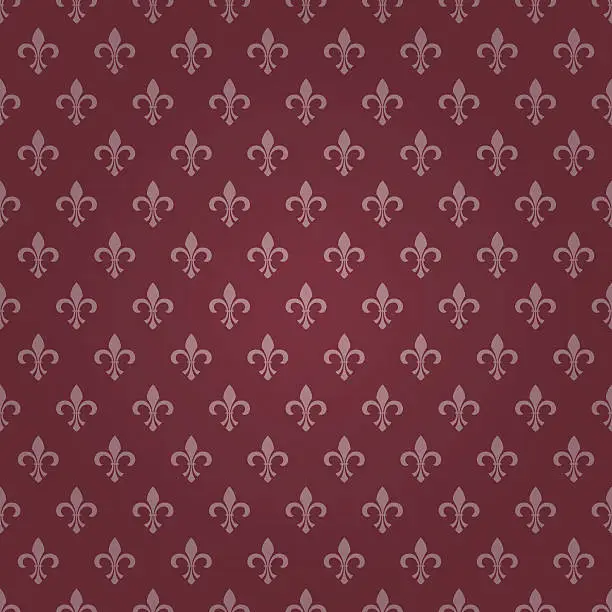 Vector illustration of Seamless Royal Lily Wallpaper