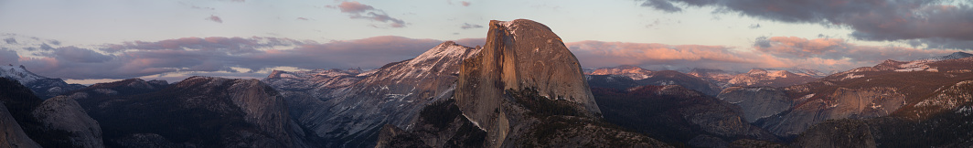 Glacier Point panorama with view of half dome